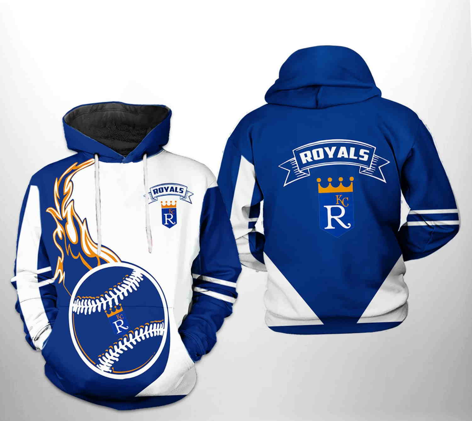 Kansas City Royals MLB Classic 3D Hoodie Zipper Hoodie