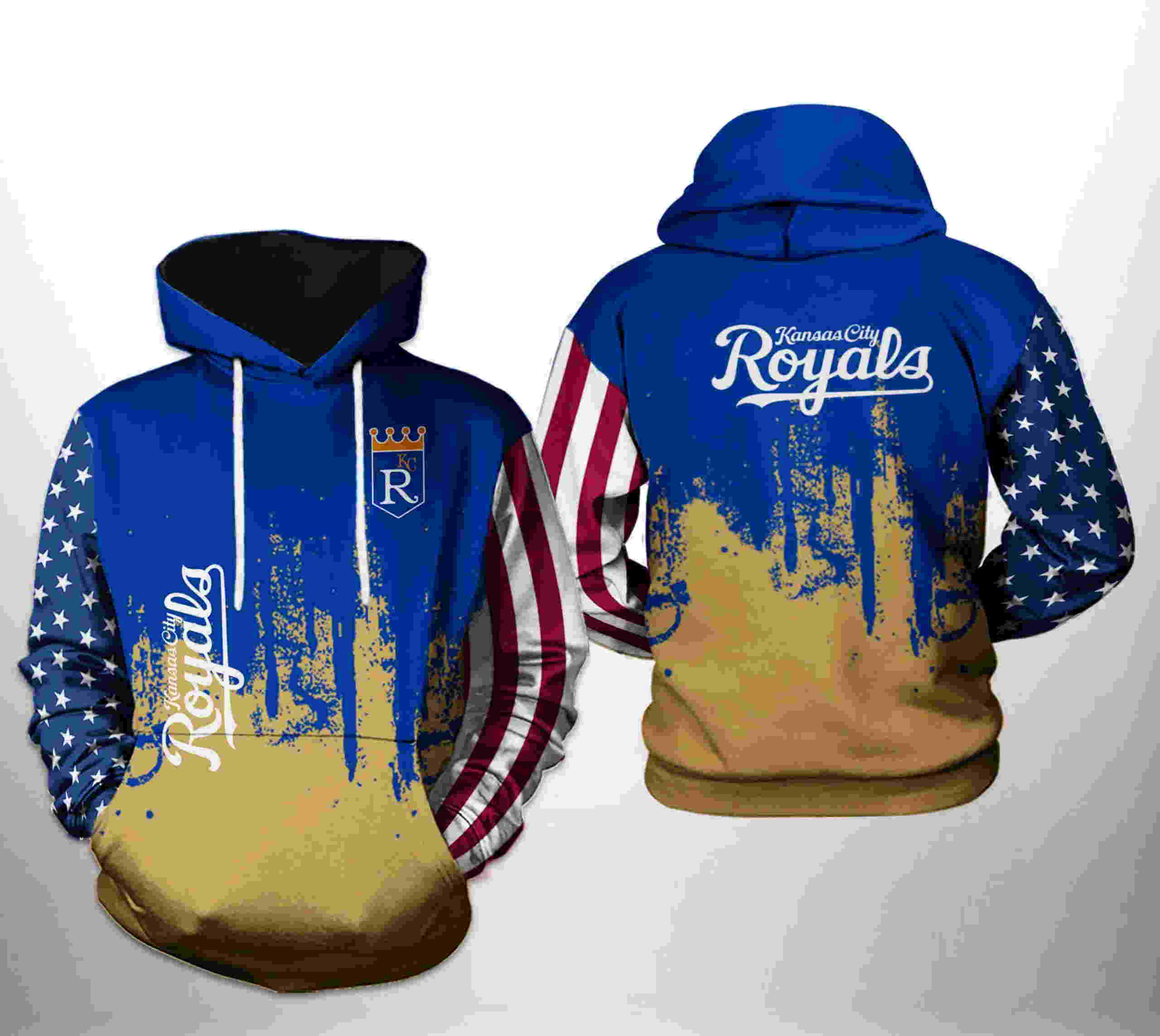 Kansas City Royals MLB Team US 3D Hoodie Zipper Hoodie