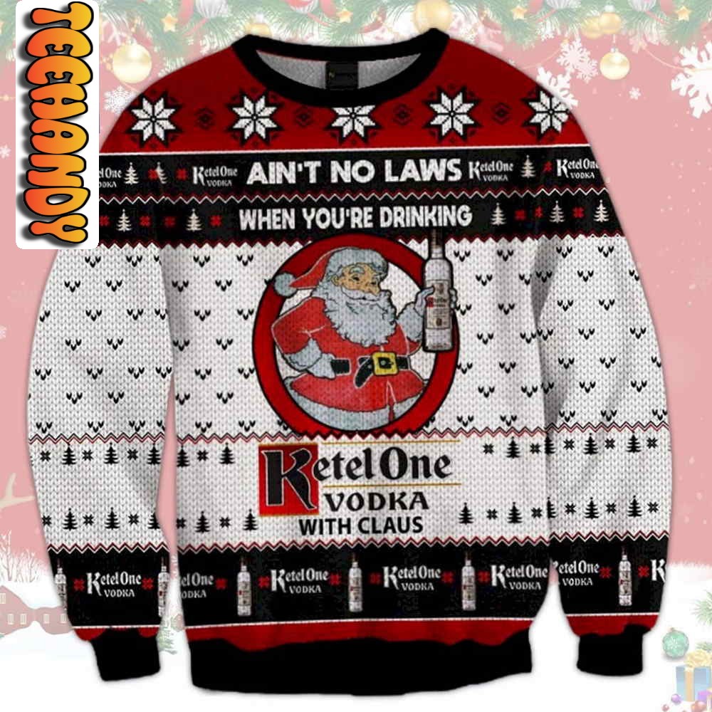 Ketel One Vodka With Santa Ugly Christmas Sweater