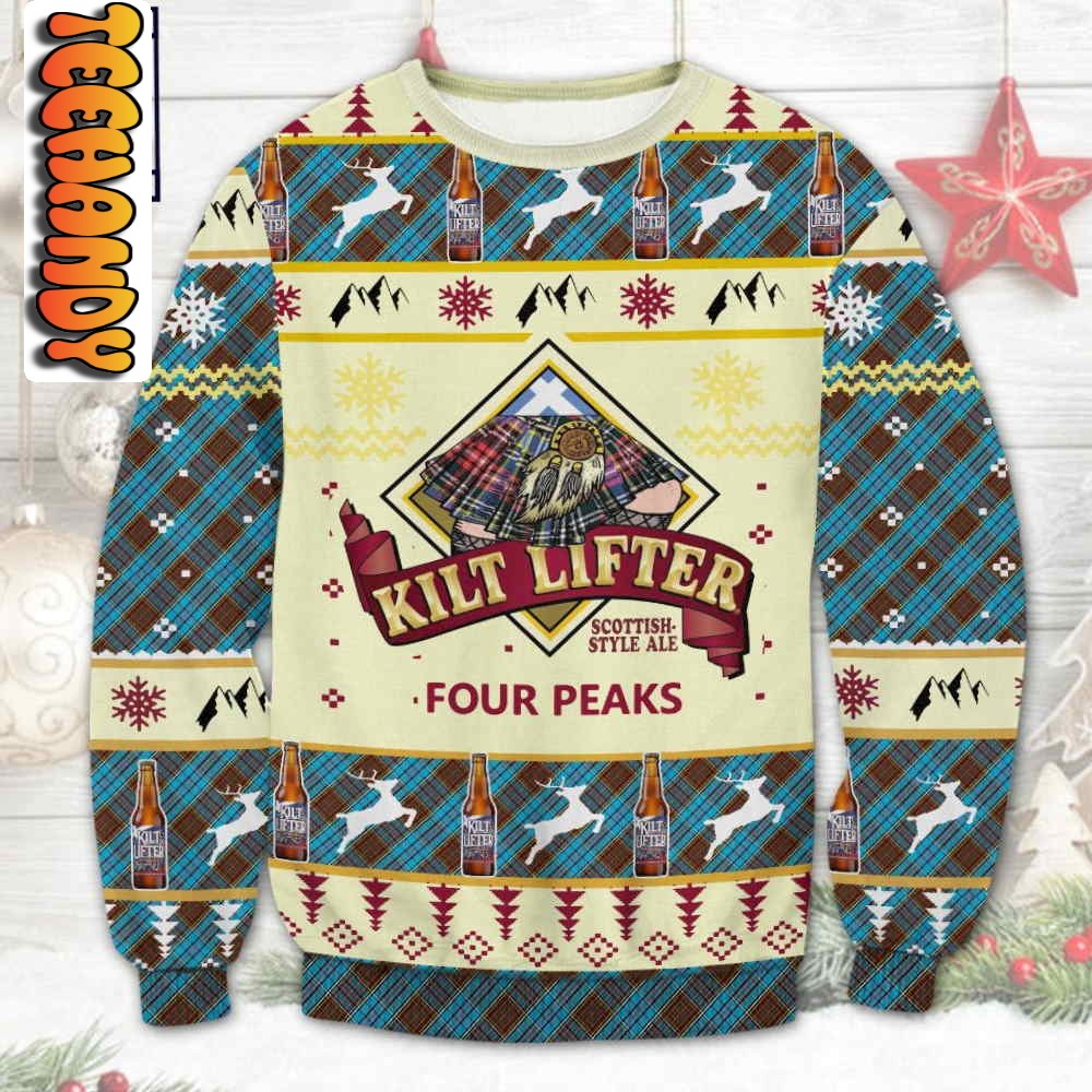 Kilt Lifter Four Peaks Ugly Christmas Sweater