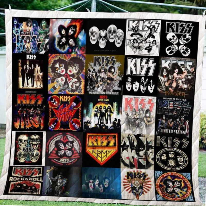 Kiss Band 3D Quilt Blanket