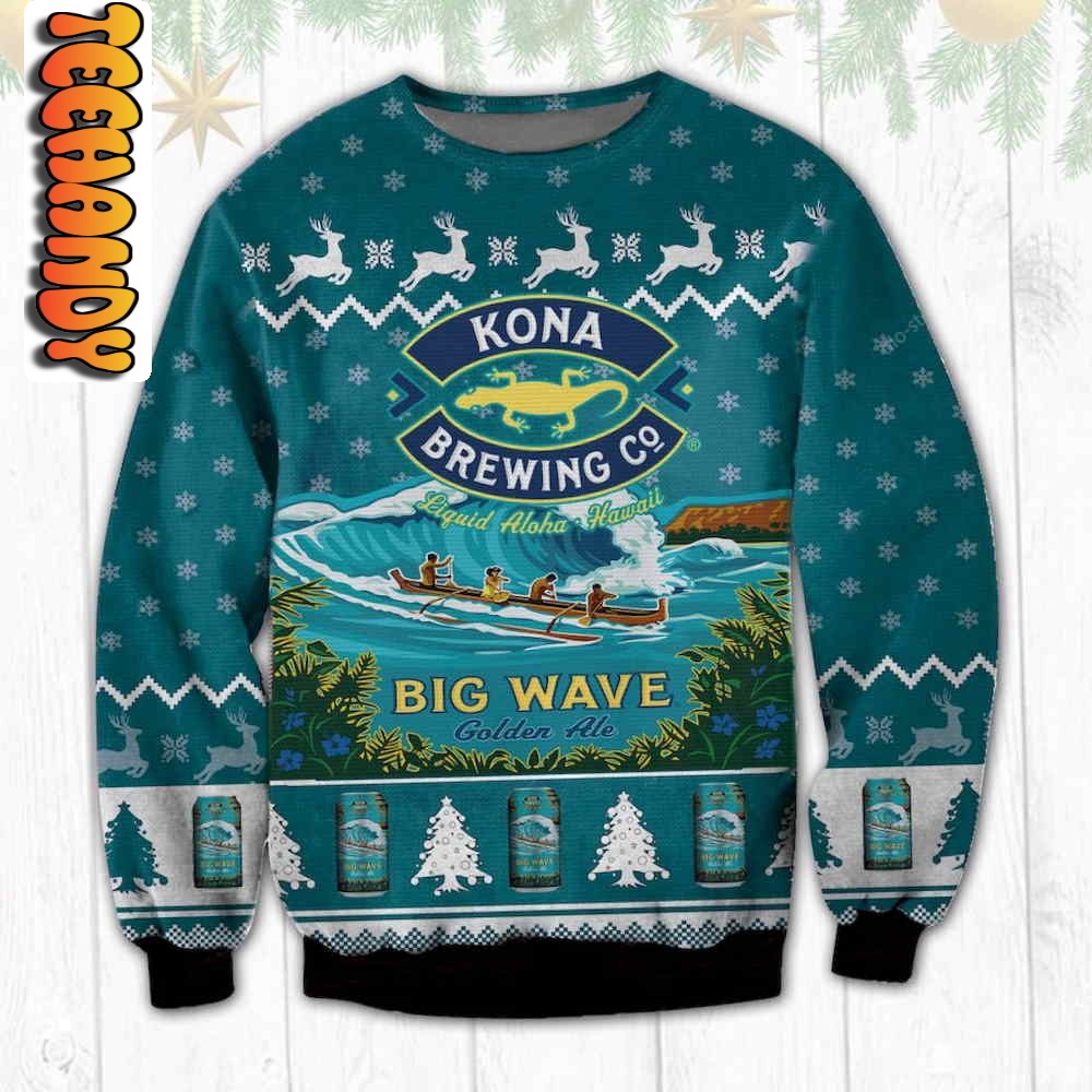 Kona Brewing Big Wave Ugly Christmas Sweater