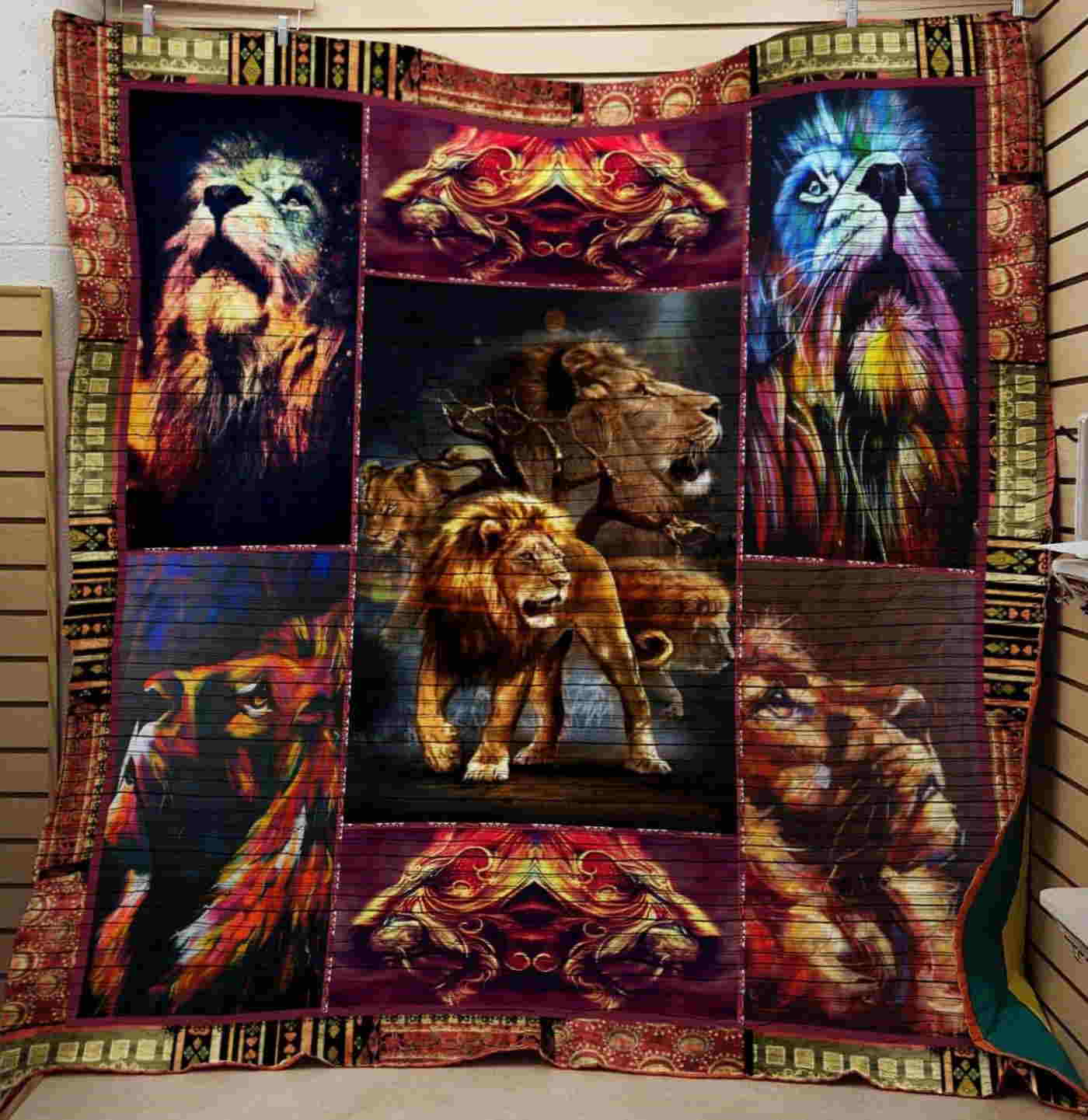 Lion 3D Quilt Blanket