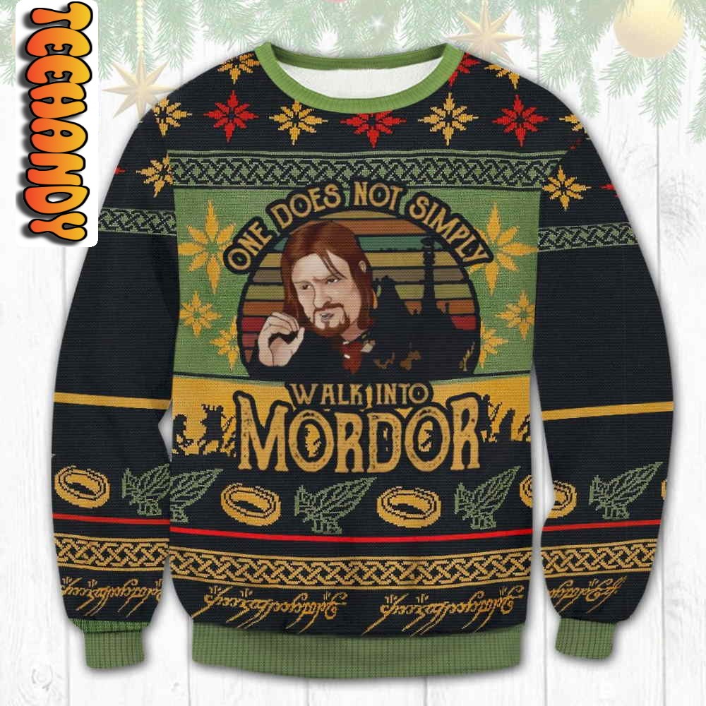 Lord of the Ring Walk Into Mordor Ugly Christmas Sweater