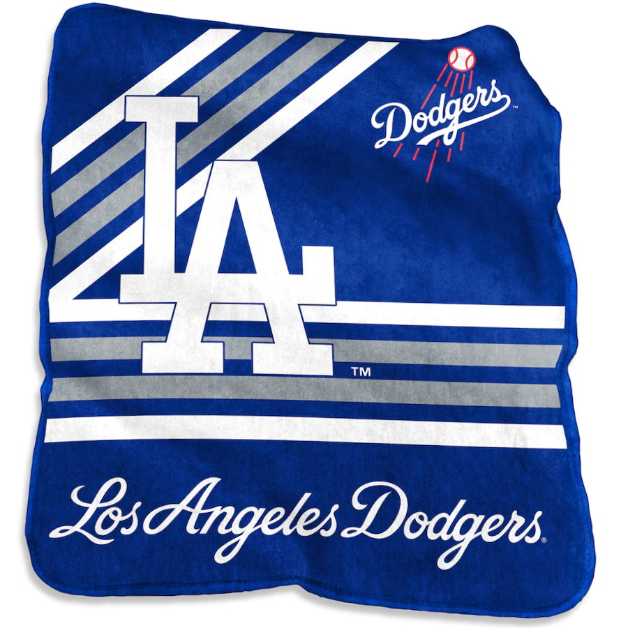 Los Angeles Dodgers Plush Raschel Throw Quilt Blanket