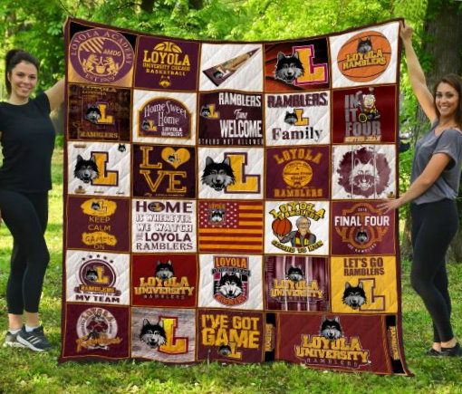 Loyola (Chi) Ramblers 3D Quilt Blanket