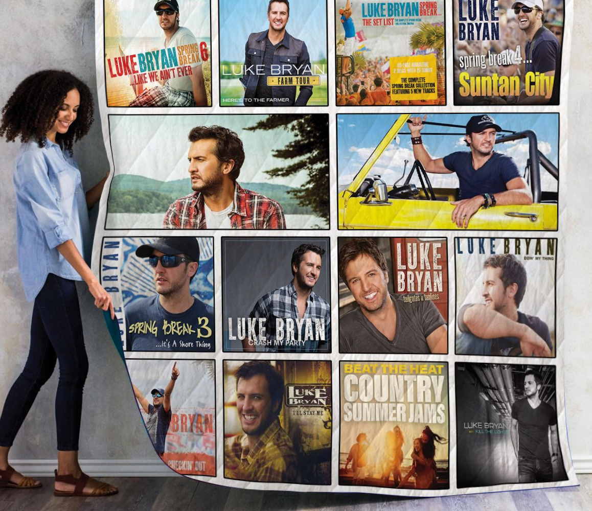 Luke Bryan Albums 3D Quilt Blanket