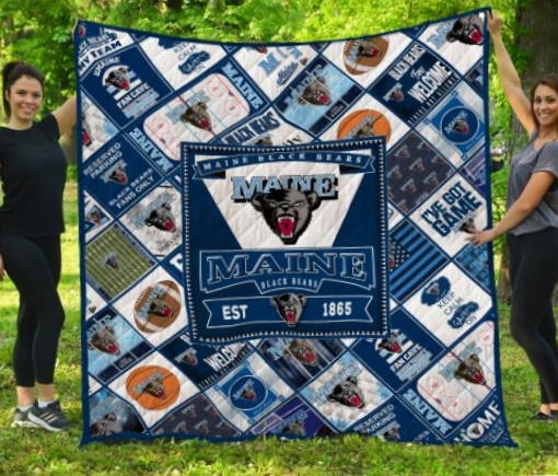 Maine Black Bears 3D Quilt Blanket