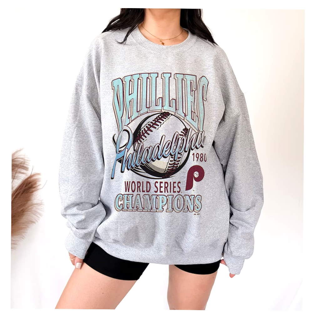 Majestic Philadelphia Phillies Vintage Champs Baseball Sweatshirt