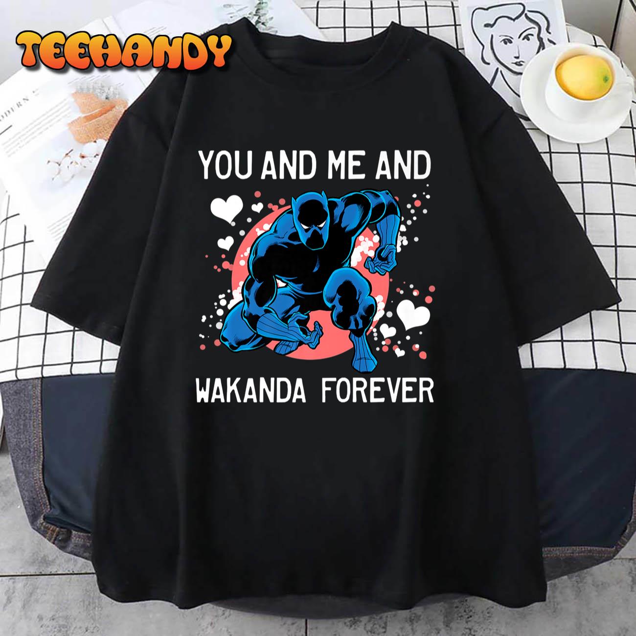 Marvel Black Panther You Me Wakanda Forever Valentine’s Day Premium T-Shirt