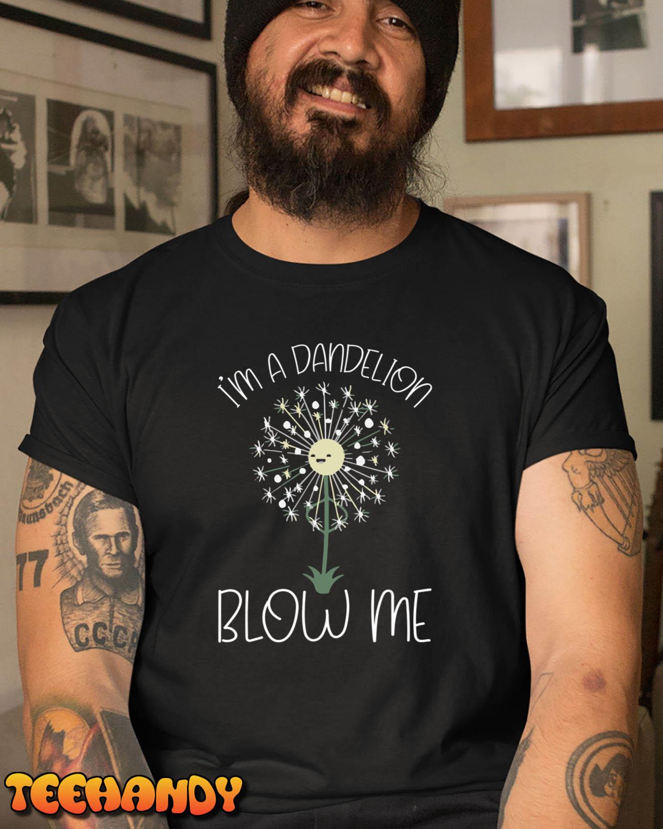 Mens Im A Dandelion Blow Me Lazy Halloween Costume Funny Humor T-Shirt