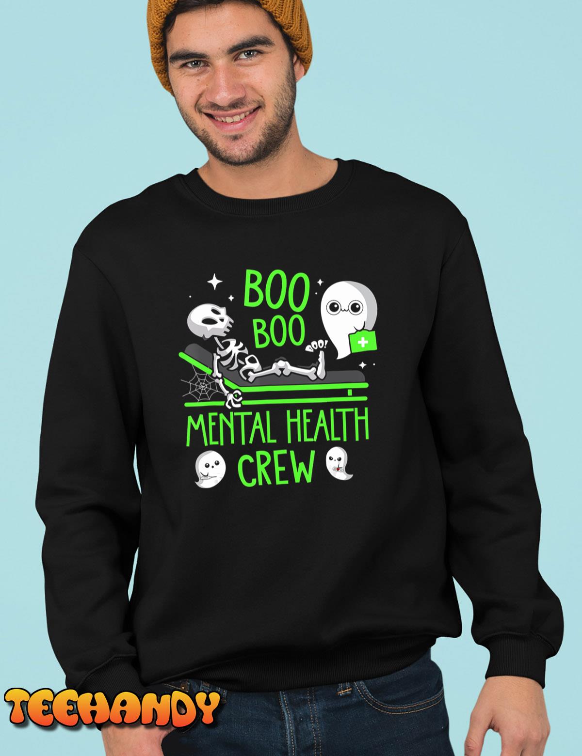 Mental Health Nurse Psych Boo Boo Crew Nursing Halloween T-Shirt