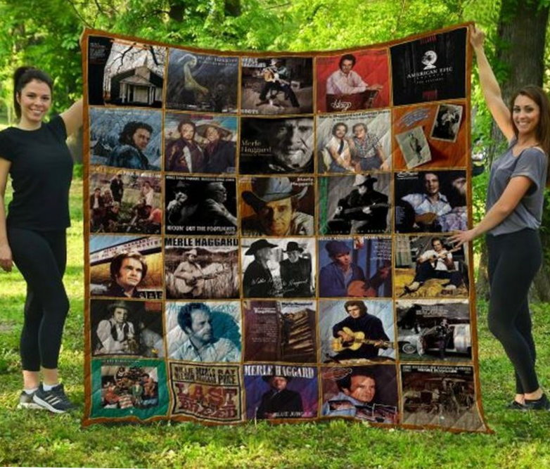 Merle Haggard Collection Collected Quilt Blanket