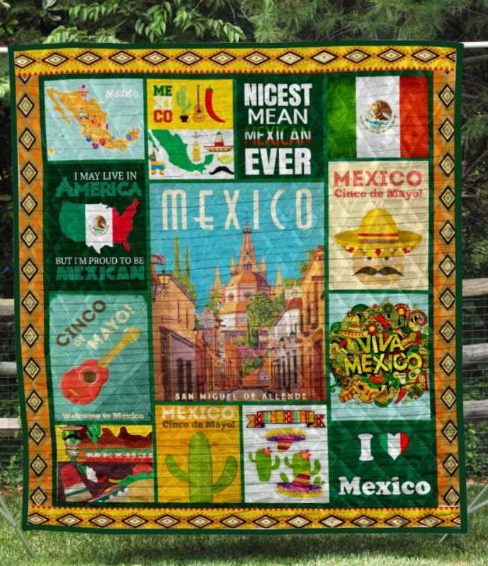 Mexico 3D  All Over Printed Quilt Blanket