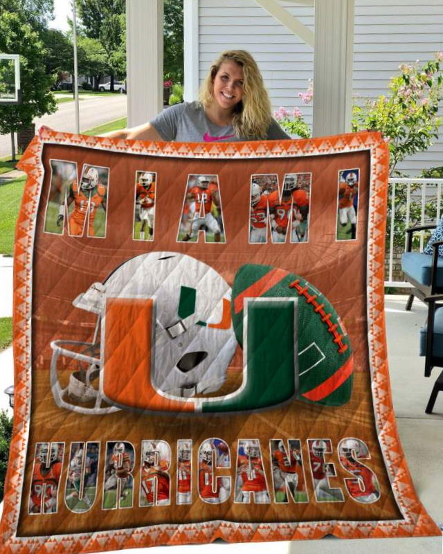 Miami Hurricanes 3D Quilt Blanket