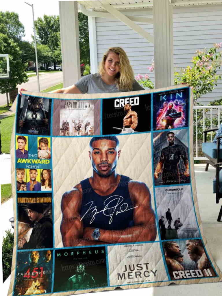 Michael B. Jordan  All Over Printed Quilt Blanket