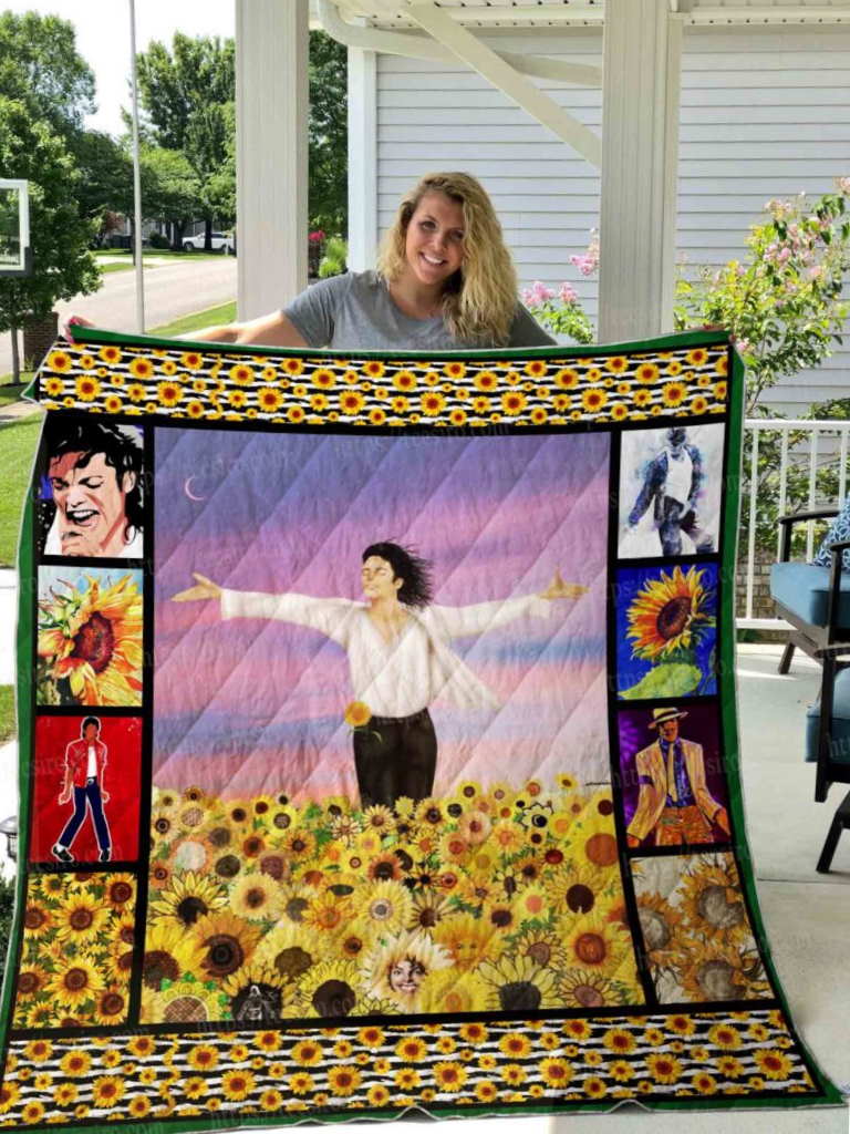 Michael Jackson Sunflower 3D Quilt Blanket