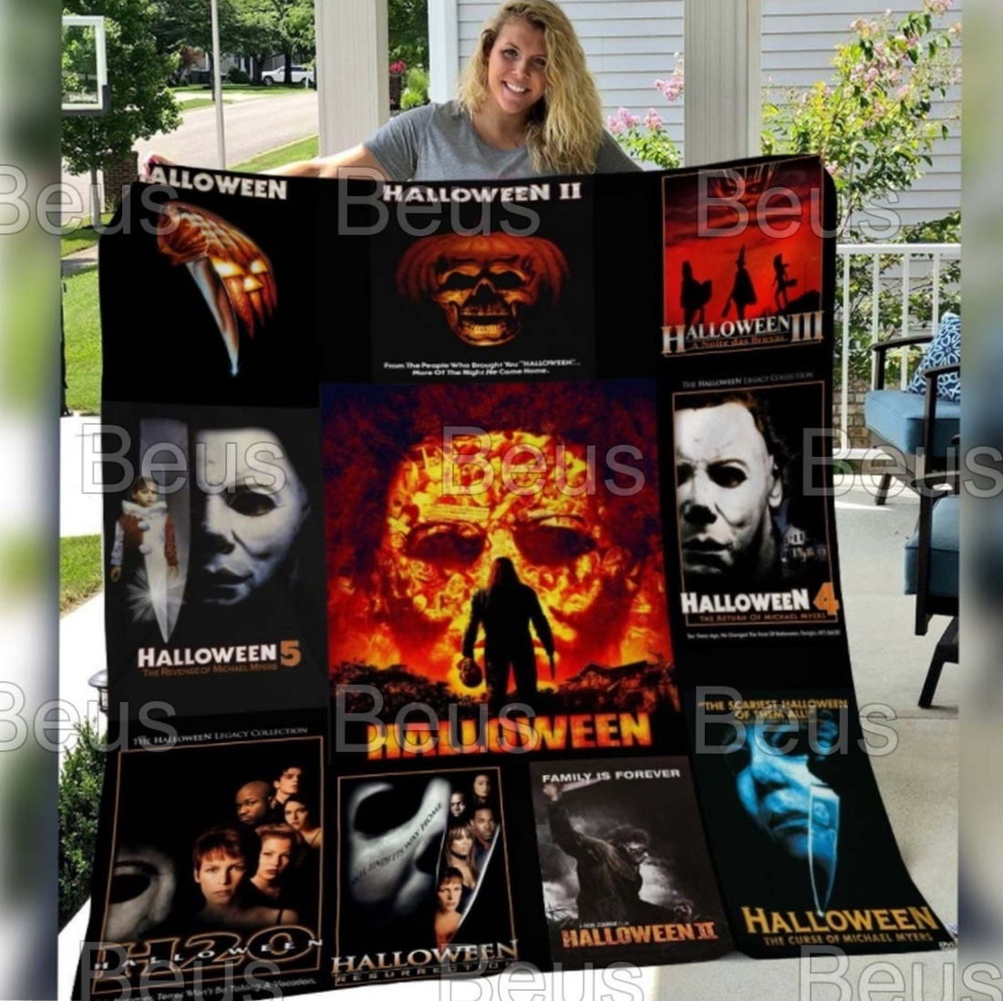 Michael Myers Scary Movies Halloween Fleece Blanket