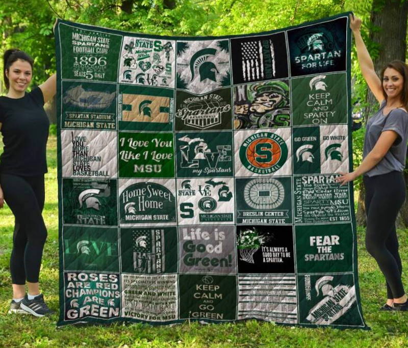 Michigan State 3D Quilt Blanket