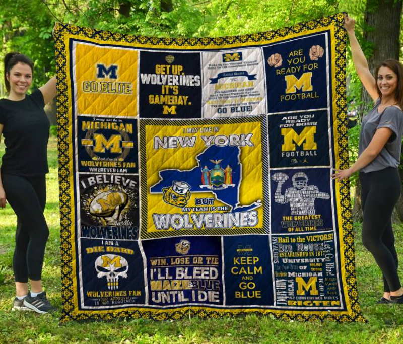 Michigan Wolverines New York Quilt Blanket