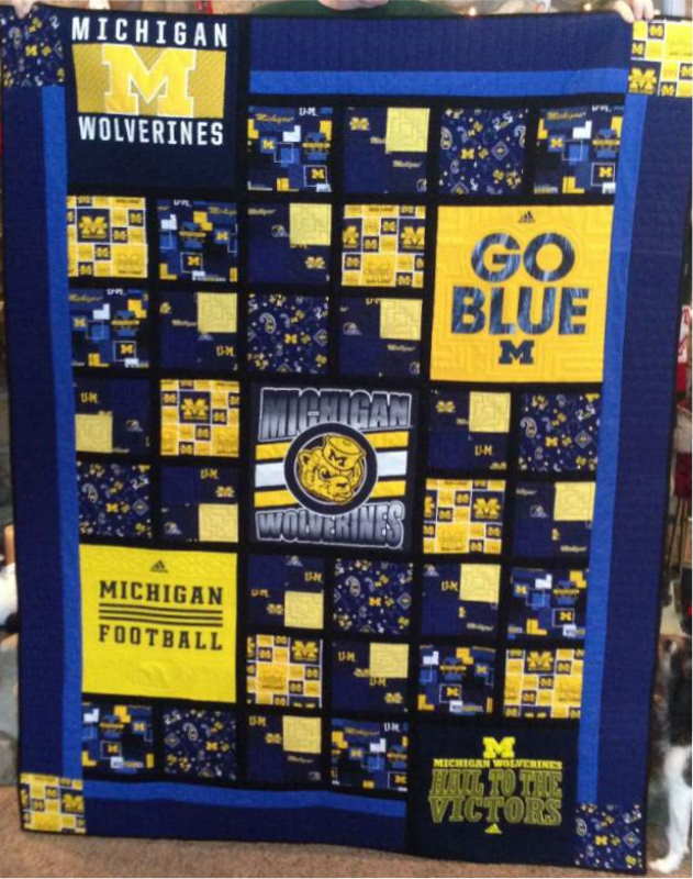 Michigan Wolverines Version Quilt Blanket