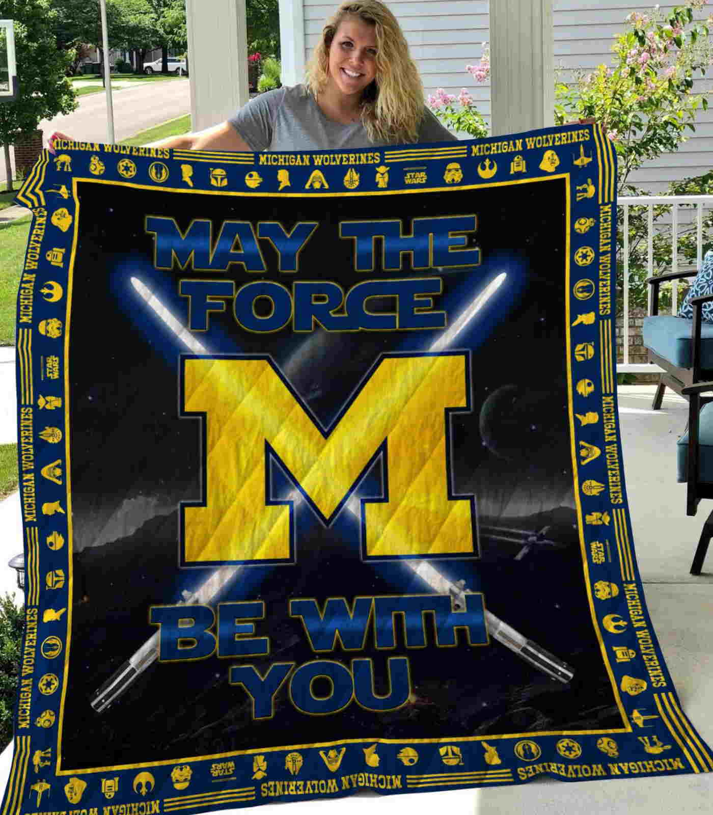 Michigan Wolyerines Quilt Blanket