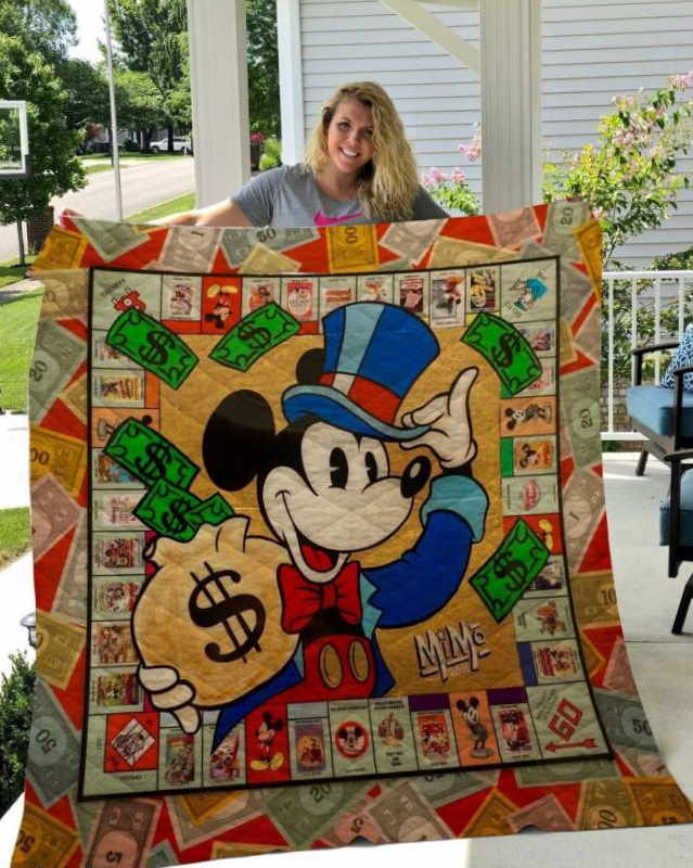 Mickey Monopoly Fabric Quilt Blanket