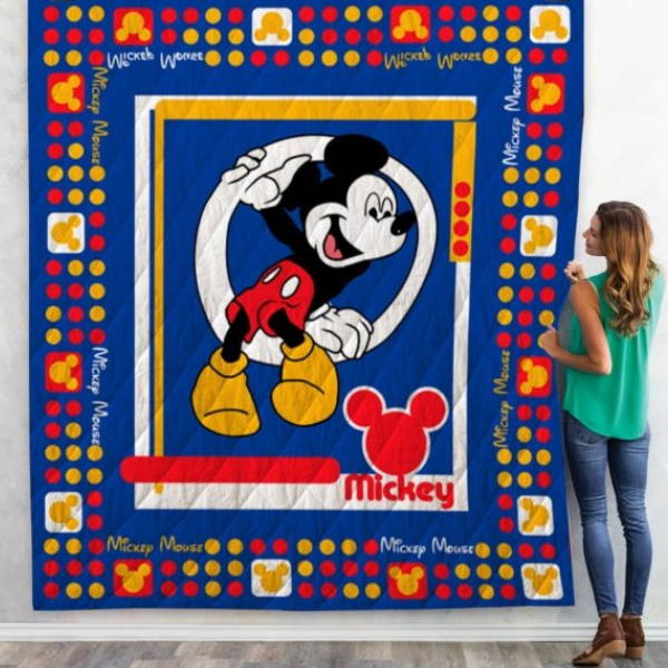 Mickey Mouse Blue 3D Quilt Blanket