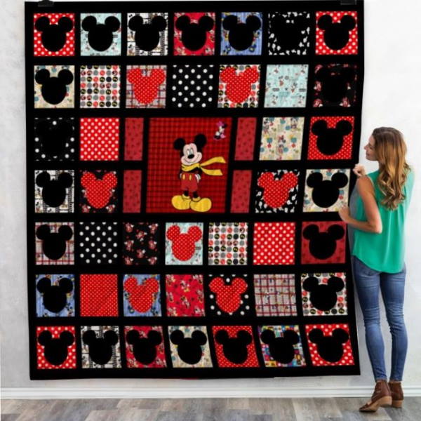 Mickey Mouse Checker 3D Quilt Blanket