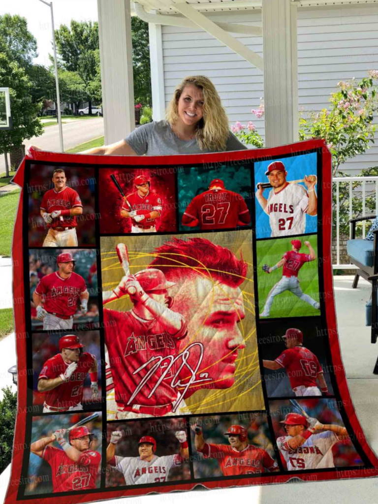 Mike Trout 3D All Over Printed Quilt Blanket