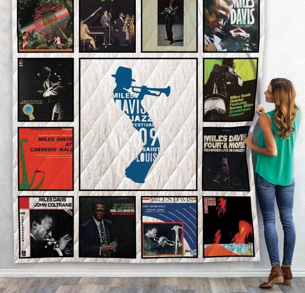 Miles Davis 3D Quilt Blanket