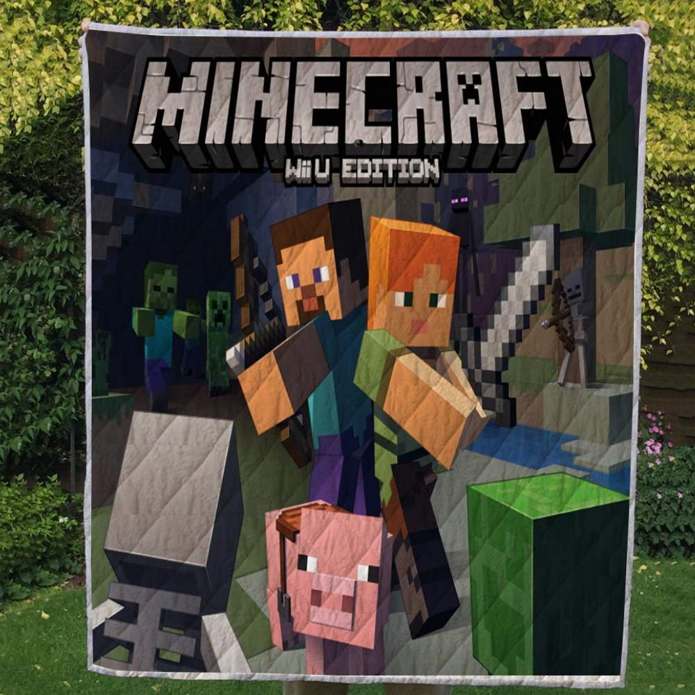 Mine Craft 3D Quilt Blanket