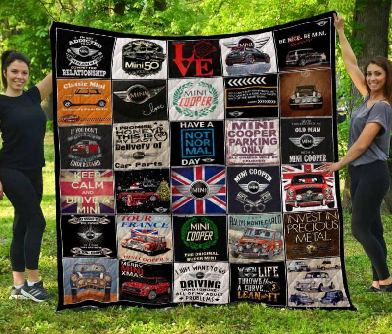 Mini Cooper 3D Quilt Blanket