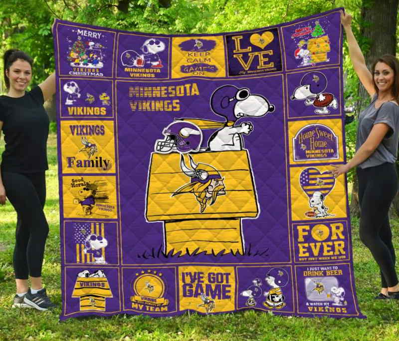 Minnesota Vikings 3D Quilt Blanket