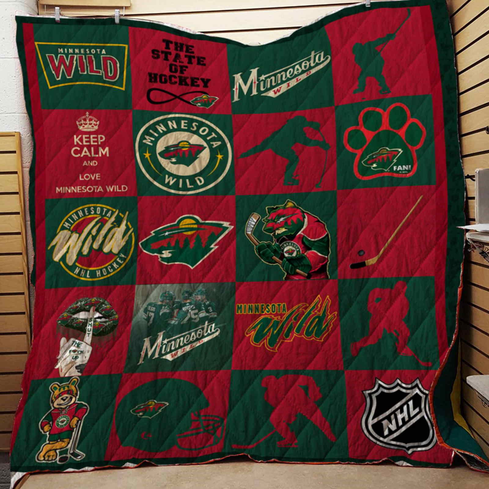 Minnesota Wild 3D Quilt Blanket