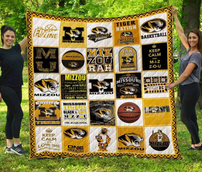 Mizzou Tiger Basketball 3D Quilt Blanket