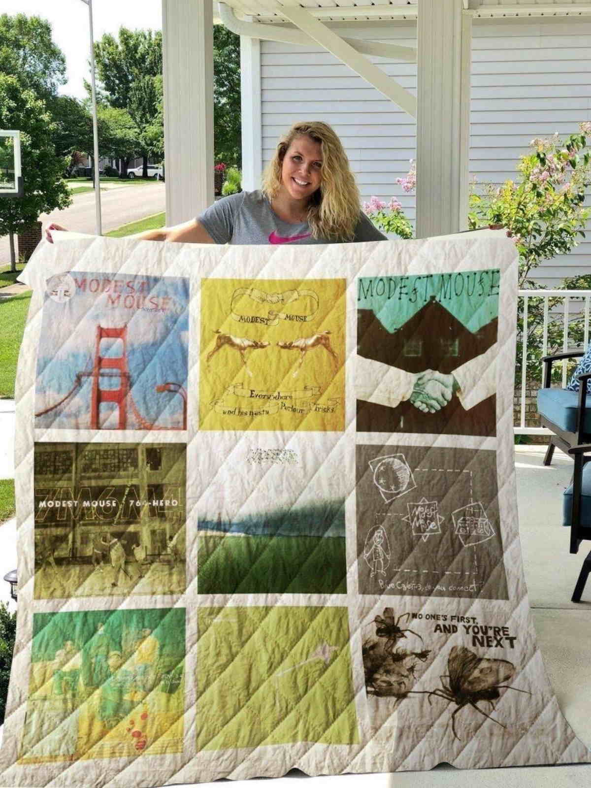 Modest Mouse Eps 3D Quilt Blanket