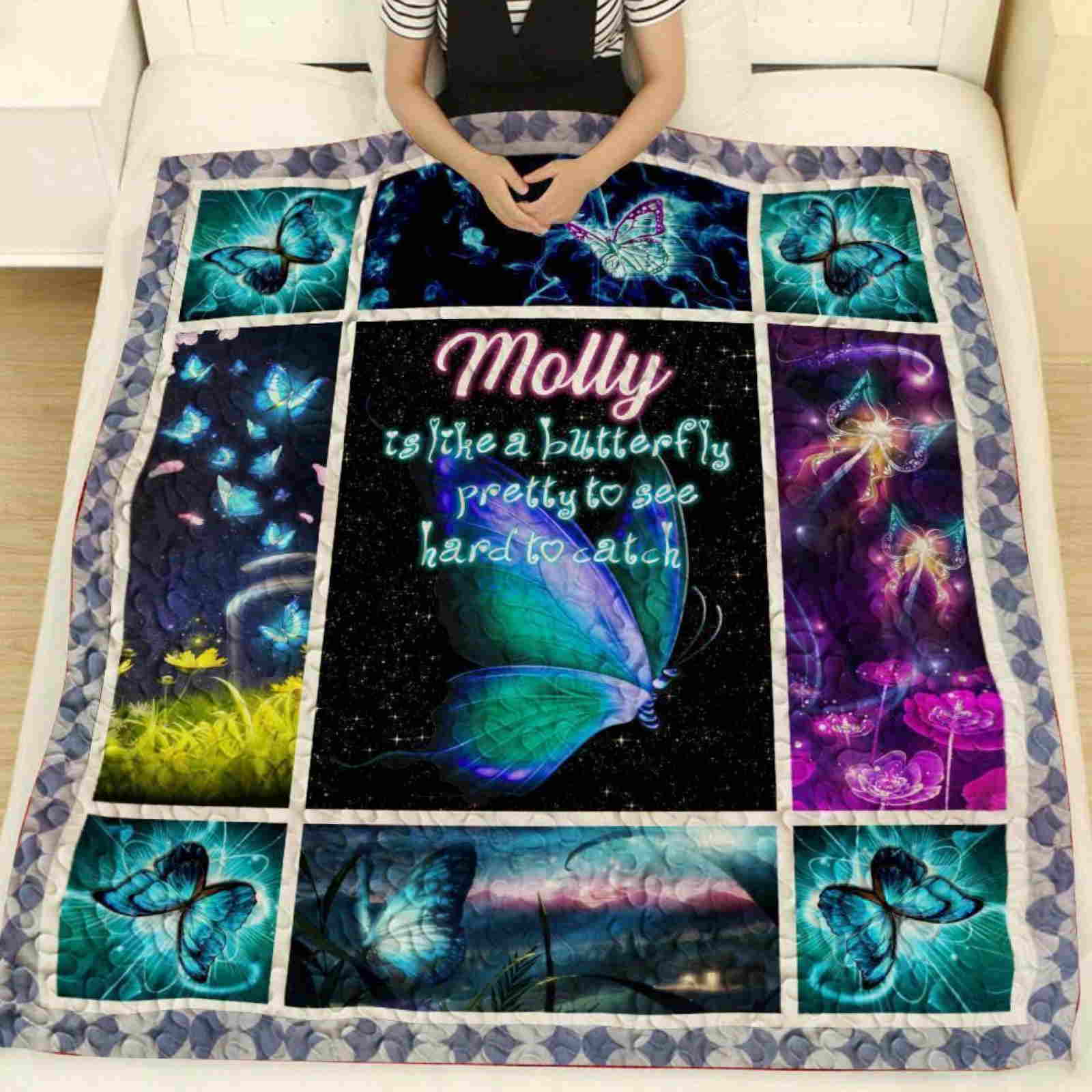 Molly 3D All Over Printed Quilt Blanket