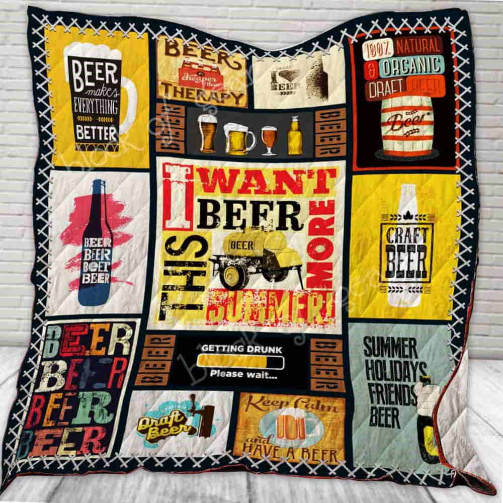 More Beer 3D All Over Printed  Quilt Blanket