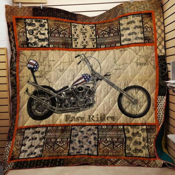 Motocycles Washable Handmade 3D Quilt Blanket