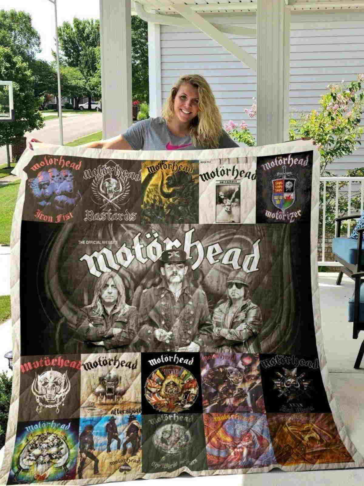 Motohead Band 3D Quilt Blanket