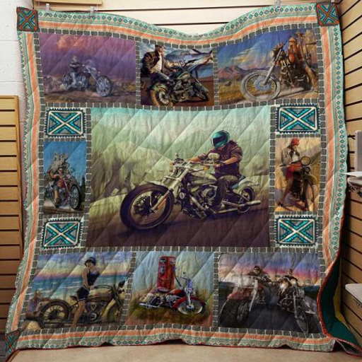 Motorcycles Art Collection 3D Quilt Blanket