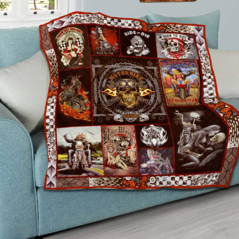 Motorcycles Racer 3D Quilt Blanket