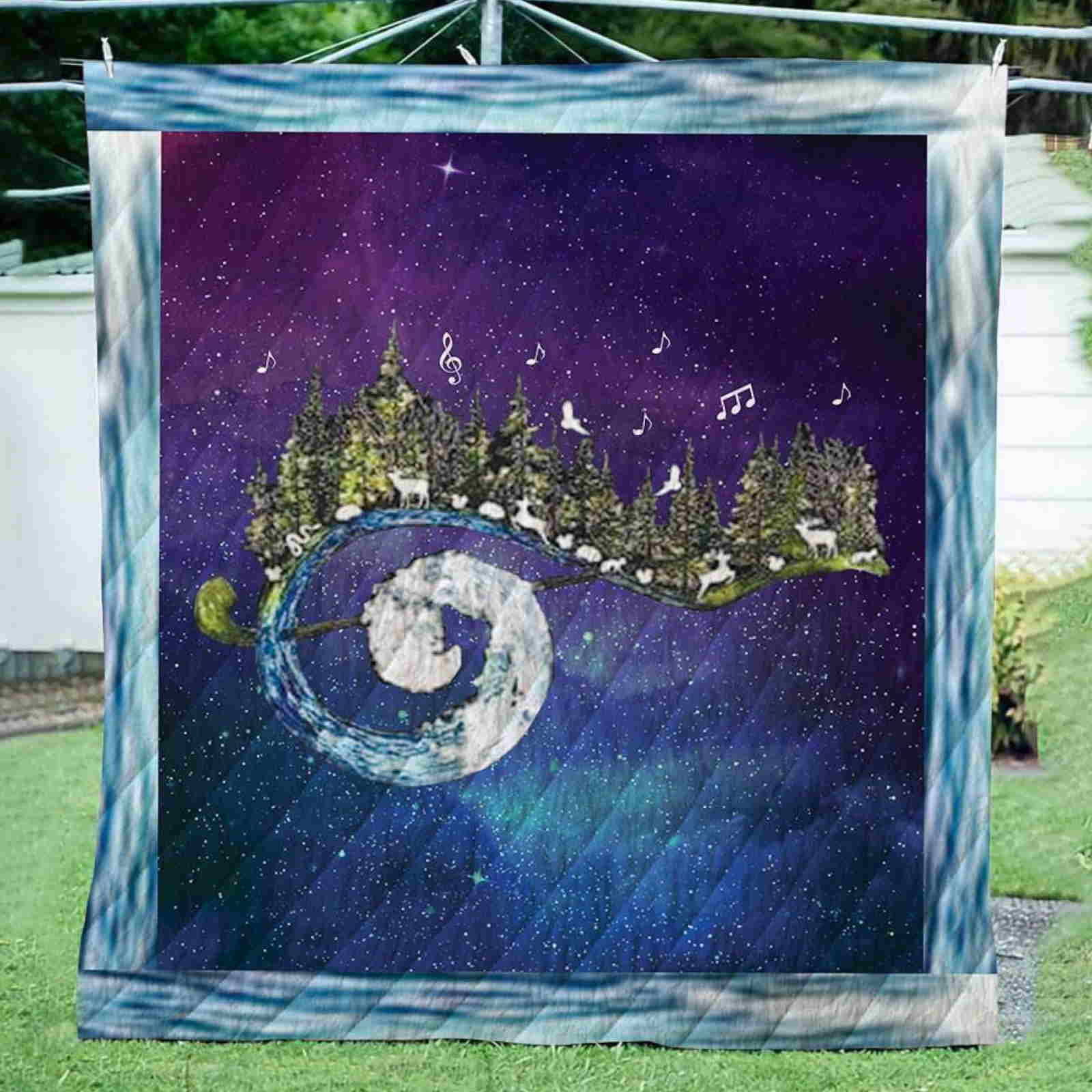 Music 3D All Over Printed Quilt Blanket