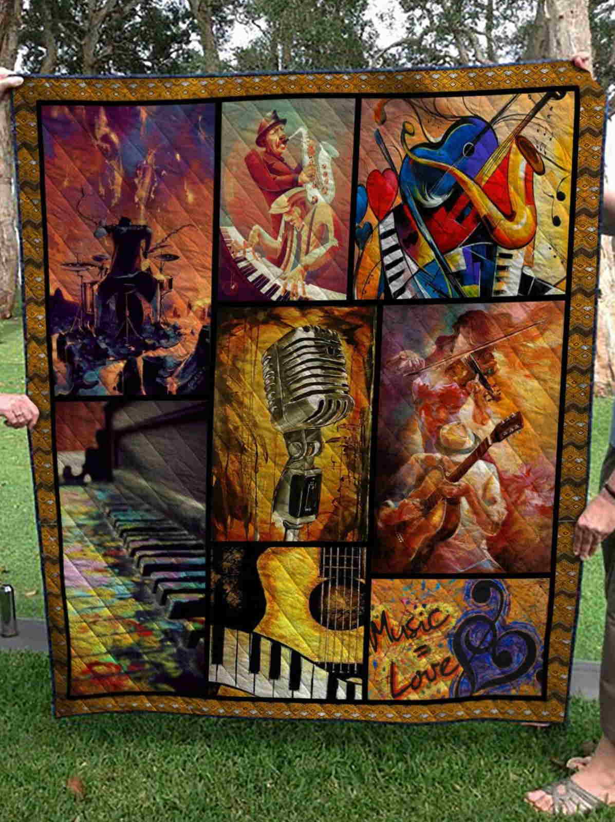 Music 3D Quilt Blanket