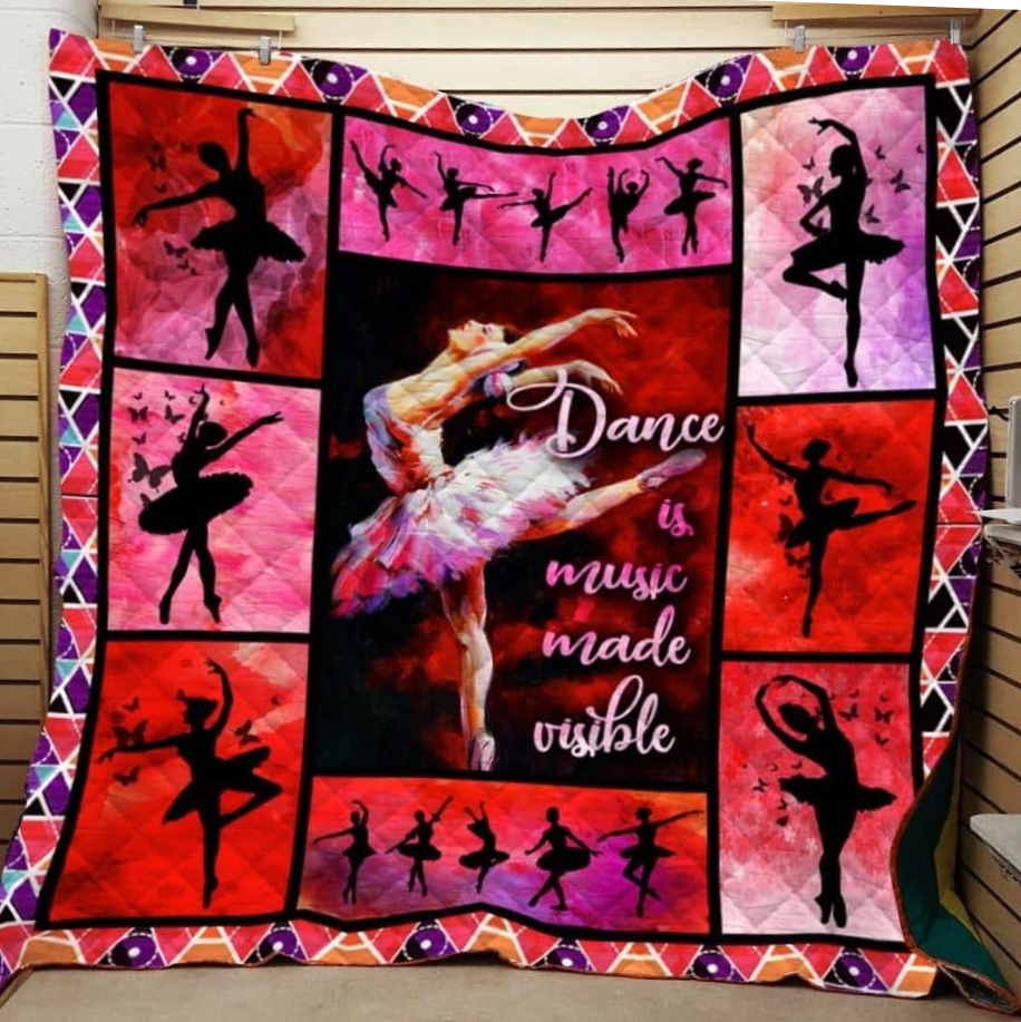 Music Made Visible Ballet Quilt Blanket