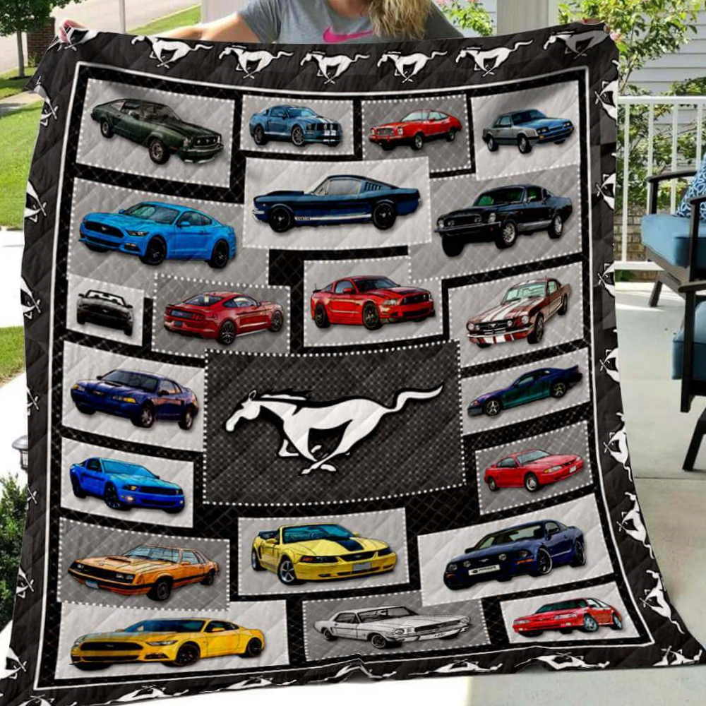 Mustang Collection Art 3D Quilt Blanket