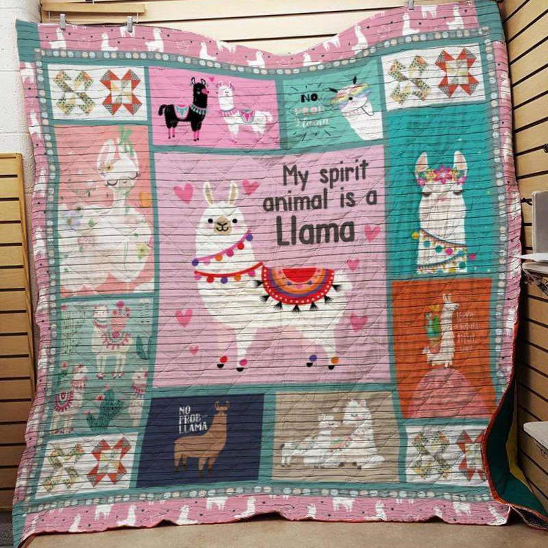 My Spirit Animal Is Llamas 3D Quilt Blanket