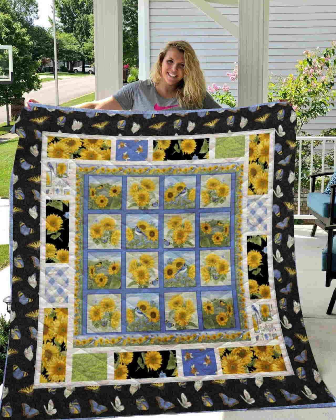 My Sunflower Garden 3D Quilt Blanket