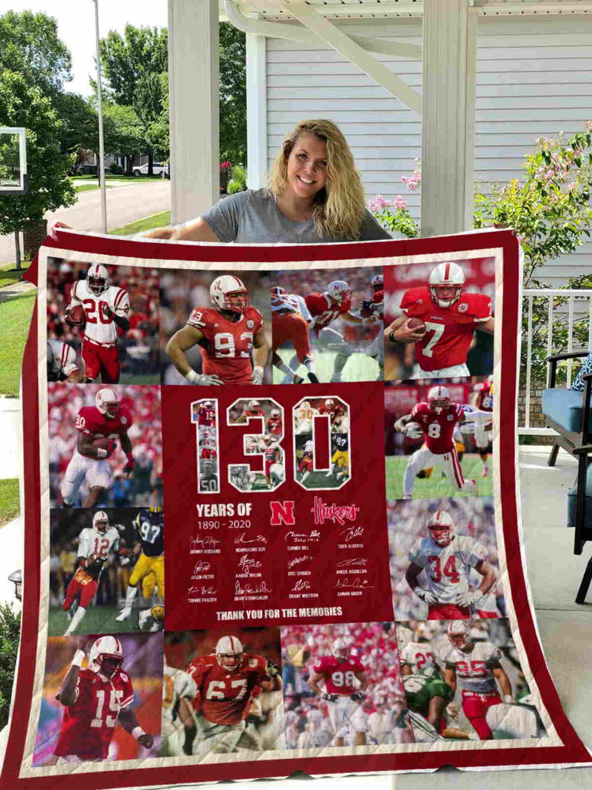 N Huskers 3D All Over Printed Quilt Blanket